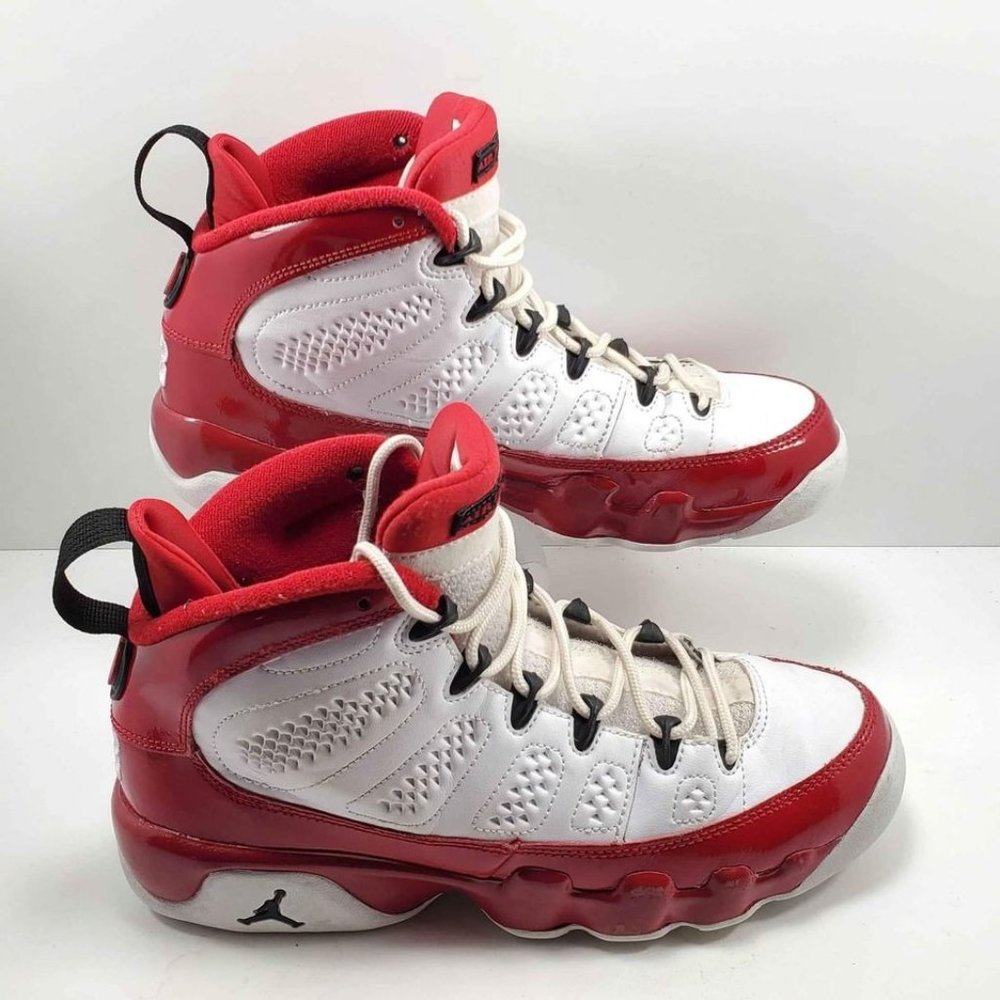 Nike 6.5Y Air Jordan 9 Retro GS White Gym Red 302359-160 Youth Shoes Sneakers